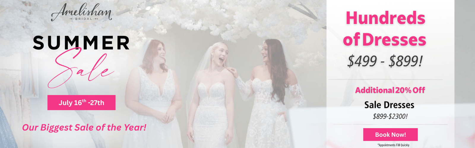 Amelishan's biggest bridal gown sale of the year